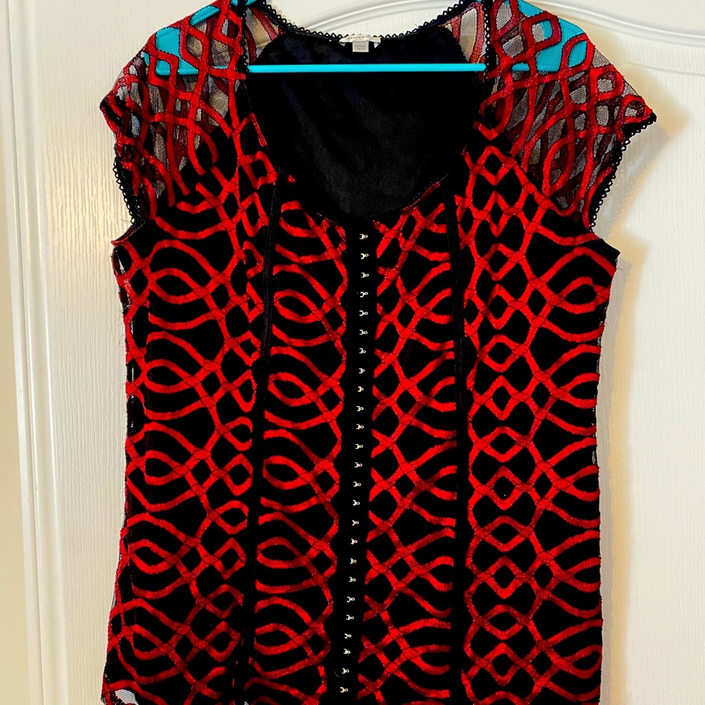 Corset style sexy shirt, can be dressed up or down